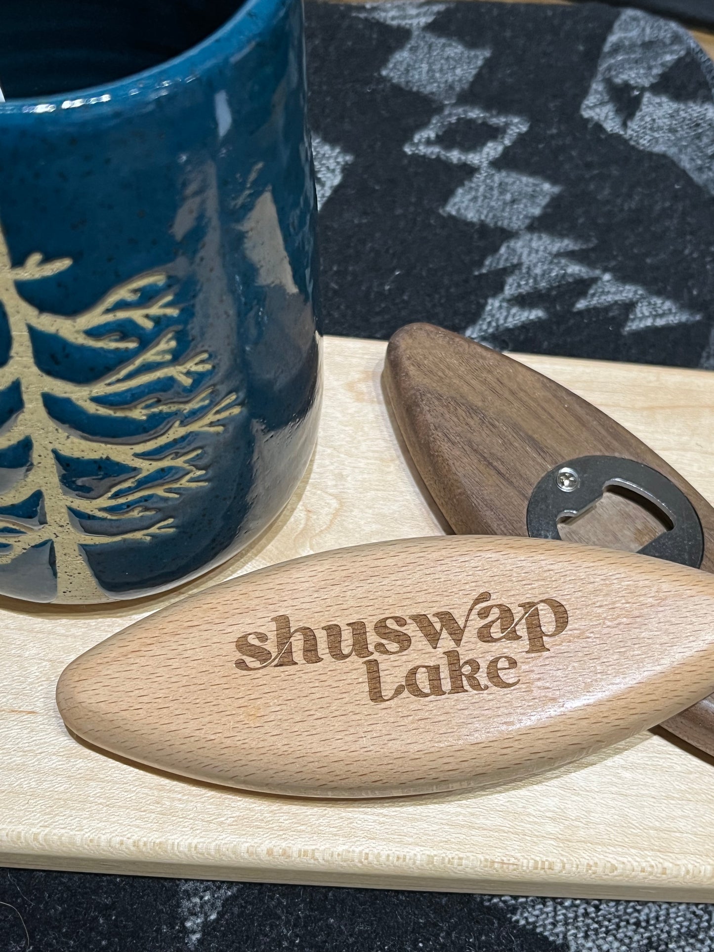 Bottle Opener Wood Surfboard Style