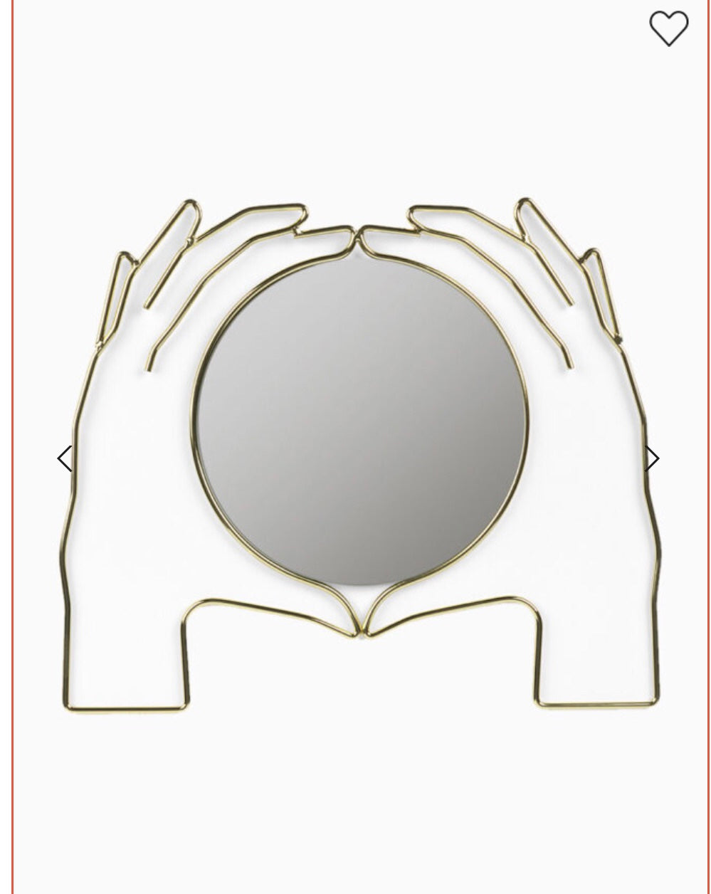 Wall Mirror Gold ‘Xeria’  17.5” x 15”