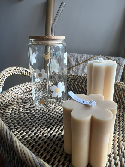 Daisy Pillar Soy Candle Studio Akiyo