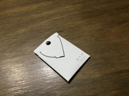 jj+rr - Monogram Asymmetrical Initial Necklace Stainless Steel ea