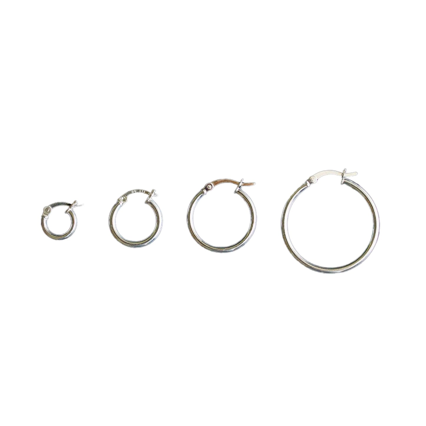 Greta Hoop Sterling Silver Earrings Raquel Rosalie