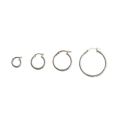 Greta Hoop Sterling Silver Earrings Raquel Rosalie