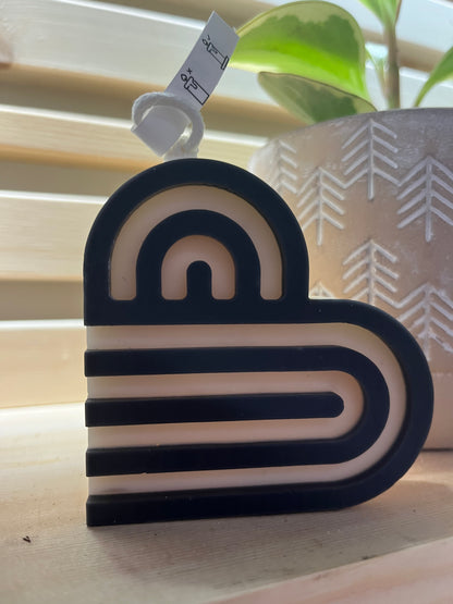 Heart Shaped Pillar Soy Candle - Zoet Studio