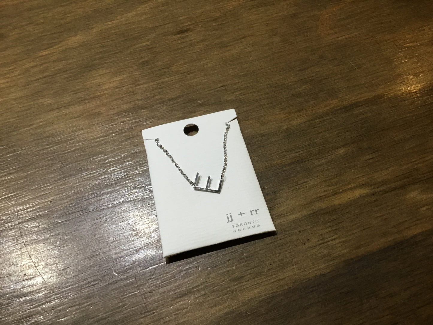 jj+rr - Monogram Asymmetrical Initial Necklace Stainless Steel ea