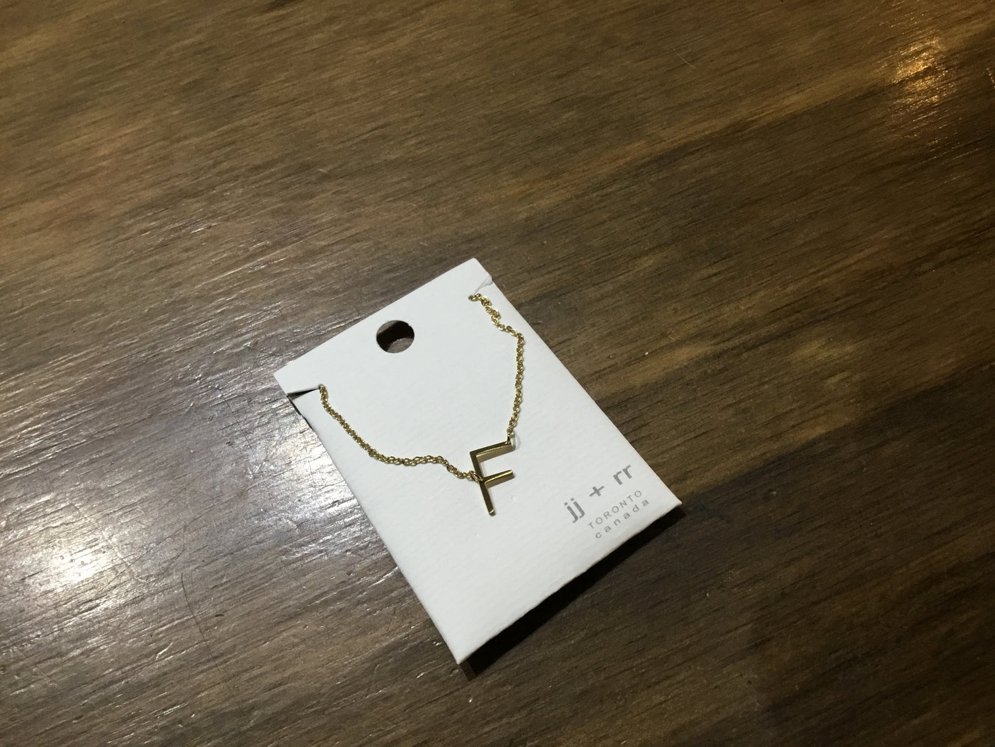 jj+rr - Monogram Asymmetrical Initial Necklace Stainless Steel ea