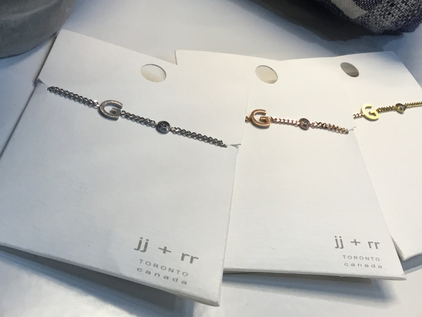 jj+rr - Monogram Bracelet (upper case initial)  Stainless Steel