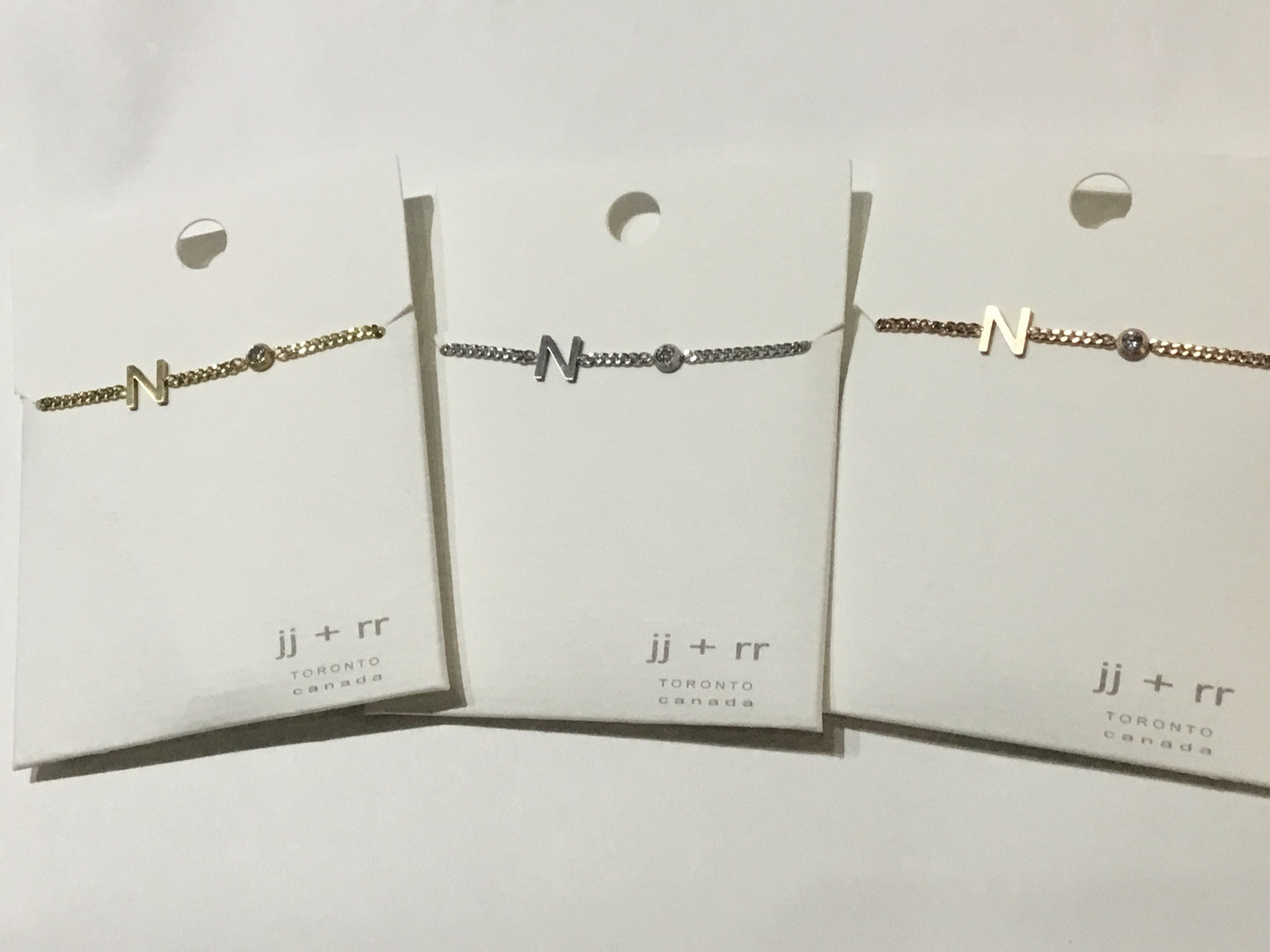 jj+rr - Monogram Bracelet (upper case initial)  Stainless Steel