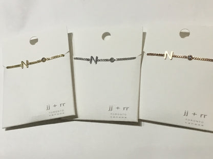 jj+rr - Monogram Bracelet (upper case initial)  Stainless Steel