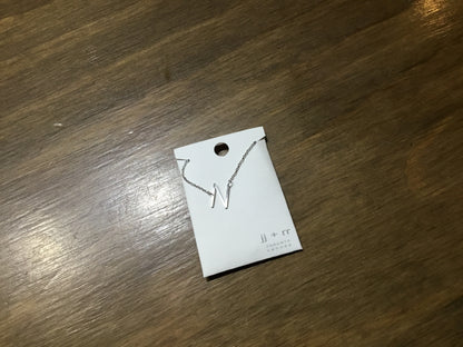 jj+rr - Monogram Asymmetrical Initial Necklace Stainless Steel ea