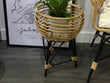 Plant Stand Rattan w Metal Legs 20”h